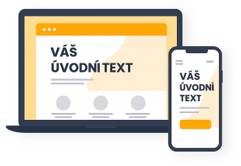 Obrázek zobrazující webovou stránku pro počítač a mobilní zařízení